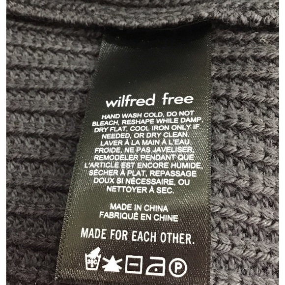 Wilfred Free 100% Merino Wool Unwind Cardigan Dark Gray Pockets Size XL - Picture 8 of 9